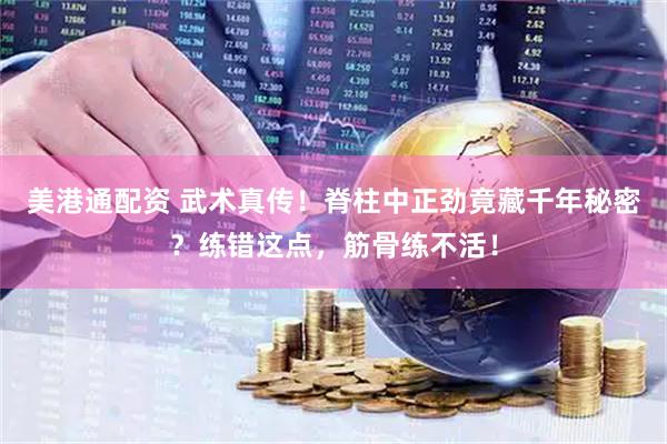 美港通配资 武术真传！脊柱中正劲竟藏千年秘密？练错这点，筋骨练不活！