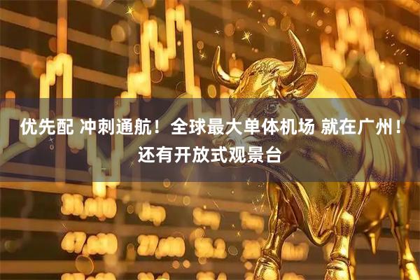 优先配 冲刺通航！全球最大单体机场 就在广州！还有开放式观景台