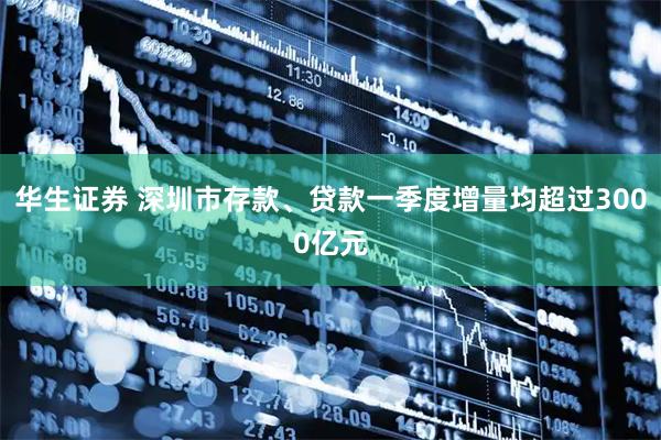 华生证券 深圳市存款、贷款一季度增量均超过3000亿元