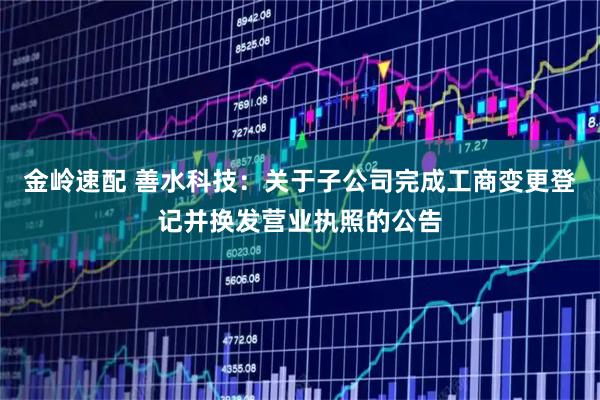 金岭速配 善水科技：关于子公司完成工商变更登记并换发营业执照的公告