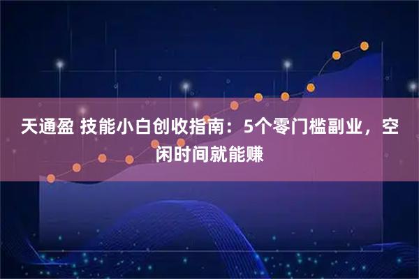天通盈 技能小白创收指南：5个零门槛副业，空闲时间就能赚